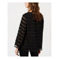 thumbnail image 2 of Alfani Womens Lantern-Sleeve Pullover Blouse, Black, Large, 2 of 2