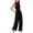 Black, variant on SRZYMJ Athletic Women's Jumpsuit Stylish Women's Jumpsuit High Neck Sleeveless Design Wide Leg Pants With Deep Pockets Summer Outfit Comfortable Flowy