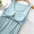 thumbnail image 3 of Fancifize Nightgowns for Women Sleeveless Sleepwear with Built in Bra Soft Crew Neck Nightdress Loungewear Pajama Nightwear, 3 of 5