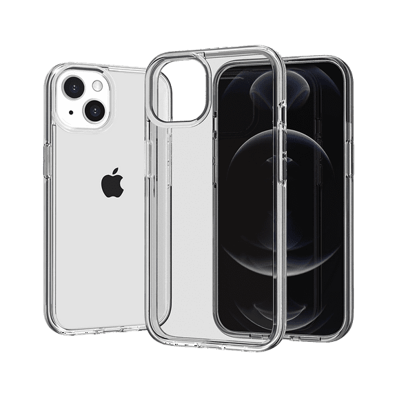 For iPhone 15 Sturdy Ultra Thick 3mm Transparent Hybrid Case Cover - Clear