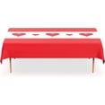 thumbnail image 3 of White Cutout Heart Plastic Table Runner -5 Pack- For Mothers Day, Valentines Day, Parties And Birthdays, 3 of 4