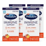 Pedialyte with Immune Support, 24 count, Electrolytes with Vitamin C and Zinc, Advanced Hydration with PreActiv Prebiotics, Fruit Punch, Electrolyte Drink Powder Packets