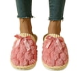 thumbnail image 6 of ZVNAΖH Women's Plush Bow Slippers Closed Toe Winter Warm Indoor House Shoes Non-Slip Flat Slides, 6 of 6