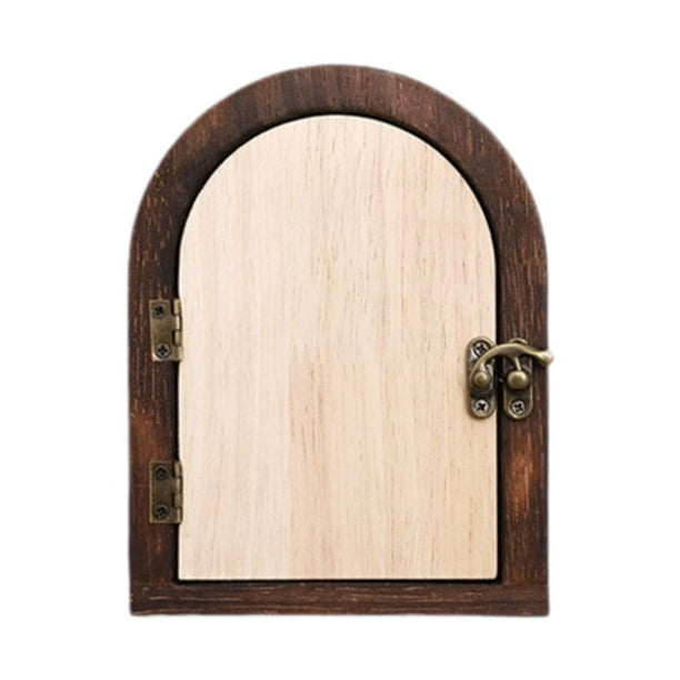 Caja de protección de encogimiento de la cubierta de salida Protección de la caja de madera para el restaurante del dormitorio de la oficina , Marrón 12x15.7cm