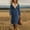 Blue, variant on Daiosportswear Women's Long Denim Jacket Fleece Lined Winter Jean Trench Coat Oversized Casual Coat with Belt Blue