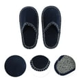 thumbnail image 3 of Unique Bargains 1 Pair Disposable Slippers Foldable Closed Toe Hotel Slippers Small Navy Blue, 3 of 5