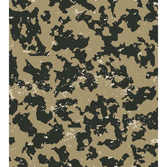 Black & Tan Camoflauge Pattern Edible Image Photo Cake Topper For Quarter Sheet Cake