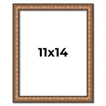 11x14 Frame Gold Real Wood Picture Frame Width 1.25 inches | Interior Frame Depth 0.5 inches |