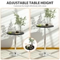 thumbnail image 6 of CL.HPAHKL High Top Cocktail Table, Height-Adjustable Round Pub Table with Solid Top and Sturdy Metal Base Modern Drink Tables for Small Spaces Tall Bistro Tables for Dining Room, Party (1, Black), 6 of 10