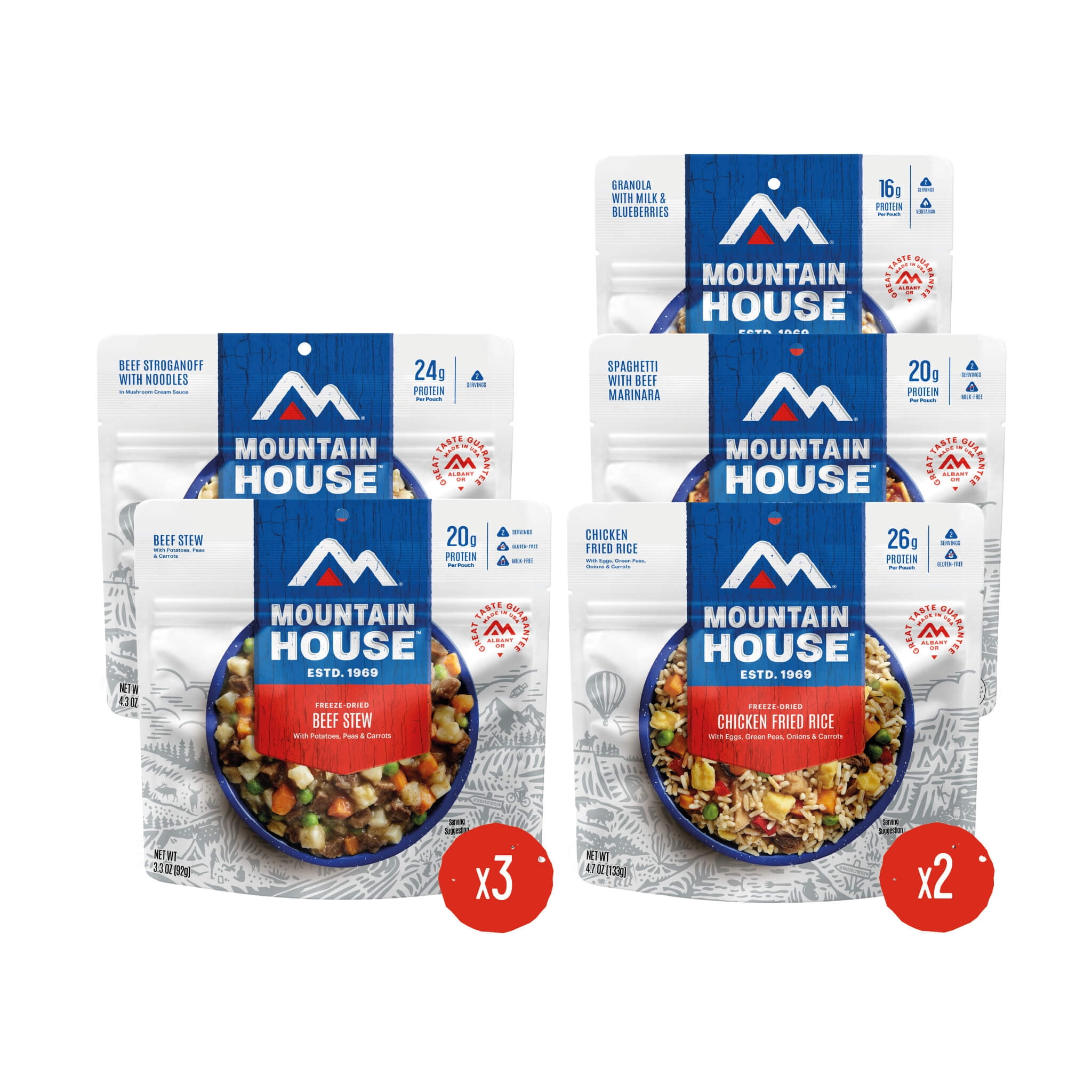 Mountain House Classic Bucket, Freeze-Dried Backpacking & Camping Food, 24 Servings