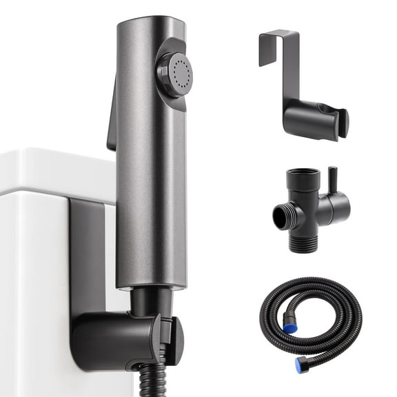 iSiLER Handheld Bidet Sprayer, Jet Spray for Toilet with 7/8 inch T-Value Connector, Stainless Steel Hose & Sprayer Holder for Feminine Wash