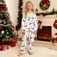 thumbnail image 2 of VNKIDY Girl's Homewear Outfit Kids Christmas Print Nightwear Set Long Sleeve Crewneck Top Elastic Waist Pants Cozy Homewear For Casual Daily Home Relaxation Activities Lovely Set, 2 of 7