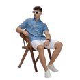 thumbnail image 6 of LA LEELA Mens Short Sleeve Button Down Casual Beach Shirt S Saltwater Fish Blue, 6 of 6