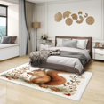thumbnail image 2 of Squirrel Floor Rug - 4x5 Rug - Squirrel Rug - Cute Woodland Animal Area Rug - Kids Forest Animal Rugs - Children Wildlife Carpet, 2 of 7