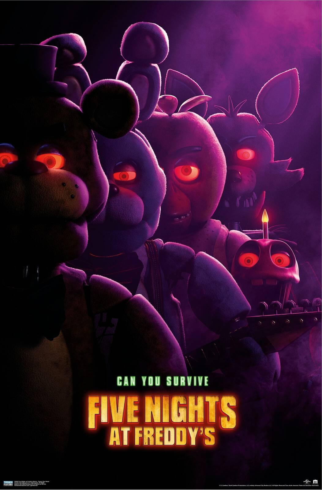 Five Nights at Freddy's Movie - Teaser One Sheet Canvas Wall Poster, 14.725" x 22.375"
