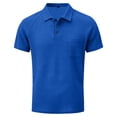 thumbnail image 2 of Dwelliawo Men's Short Sleeve Collared Polo Shirt Waffle Knit with Pocket Casual Golf Daily Wear Blue 3xL, 2 of 5