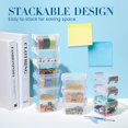 thumbnail image 3 of HAHDAXIA 6 Packs Small Storage Bins with Lids, Mini Stackable Plastic Storage Containers Colorful Bead Organizer Latches Box Small Containers for Organizing Craft, Small Items, White+Grey, 3 of 7