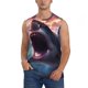thumbnail image 1 of Balery Dramatic Shark Attack Camisetas sin mangas para hombre, absorbe la humedad y protege contra el mal olor.-3X-Large, 1 of 7