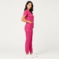 thumbnail image 4 of Scrubs for Women Set Stretch V-Neck Scrub Tops Jogger Pant Nursing Uniforms Scrubs Sets Breathable Casual Outfits Hot Pink S, 4 of 6