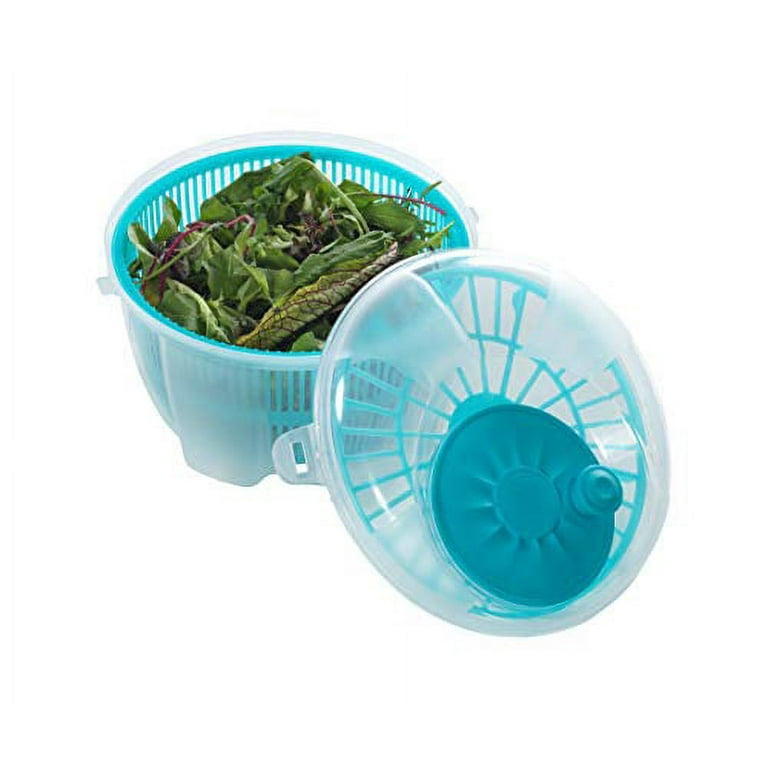 Mabel Home Salad Spinner, Salad Tosser and Mixer, 5,5 Quart, Vegetable  Spinner -EXTRA Salt&Pepper Shaker inc. (Blue) 