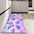 thumbnail image 4 of Purple Butterfly Lavender Pattern Kitchen Rug Mat,Kitchen Runner Rugs Non Skid Washable,Decorative Kitchen Floor Mats for Kitchen,Sink,Laundry,17"X47", 4 of 5