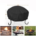 thumbnail image 2 of LLC Housse de Protection Ronde Noire pour Foyer - 96cm x 50cm - Basics 42d, 2 of 5