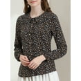 thumbnail image 5 of INSPIRE CHIC Women's Casual Peter Pan Collar Floral Chiffon Top Shirt, 5 of 6