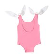 thumbnail image 6 of IROINNID Toddler Girls Sleeveless Solid Color Backless Cute Swimsuit, 6 of 9