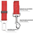 thumbnail image 2 of Cinturón de seguridad para perros con amortiguador elástico y mosquetón resistente, ajustable, máximo nivel de seguridad para todas las razas de perros y gatos, rojo, 2 unidades., 2 of 5
