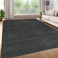 thumbnail image 2 of 4x6 Bedroom Area Rug Machine Washable Non-Slip Low Pile Floor Carpets Modern Simple Rugs Contemporary Minimalist Solid Black Area Rug for Living Room Dining Room Nursery Room, 2 of 15