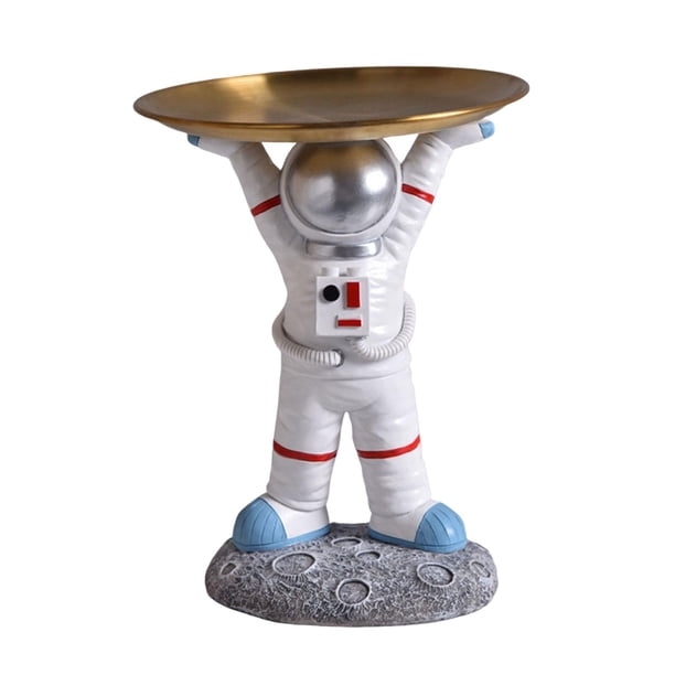 Organizador de escritorio con estatuas creativas, bandeja de almacenamiento para guardar llaves y artículos diversos. Estilo T