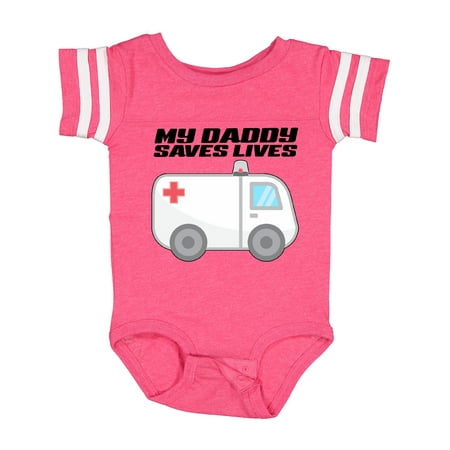 

Inktastic My Daddy Saves Lives- Ambulance Gift Baby Boy or Baby Girl Bodysuit