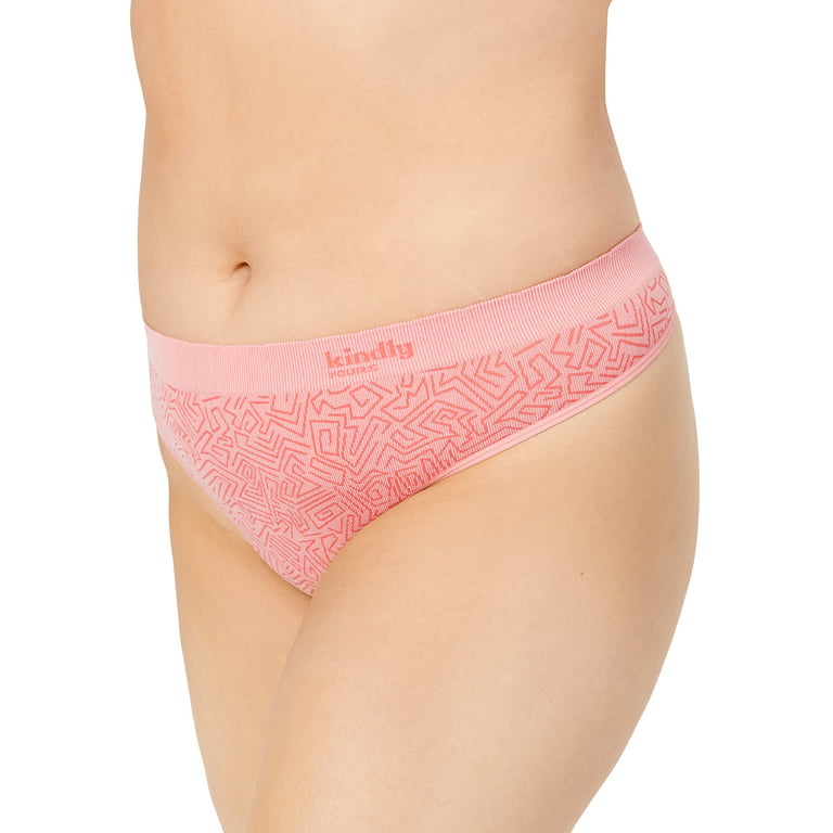 Kindly Yours Women's Seamless Thong Underwear 3-Pack, Sizes XS to XXXL