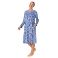 thumbnail image 2 of Aria Women’s Long Sleeve Strech Velour 44" Sleepwear Gown, Sizes S-4X, 2 of 6