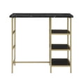 thumbnail image 5 of Weston Home Harper Counter Height Metal Table Table with Faux Marble Top and 2 Stools, Multiple Finishes, 5 of 16