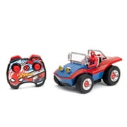 Jada Spider-Man Buggy RC with Non-Removable Spider-Man Figure – 7, Turbo Button, Full-Function Remote Control, Ages 6+, Red/Blue