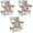 6pcs, variant on Foldable Rectangular Stainless Steel Chafing Dish Set, 2/4/6 PACK 9QT Buffet Chafer, 3 Separate Food Pans, only for Cooking