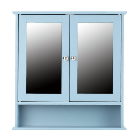 iKayaa Modern 2-Door Wall Cabinet with Glass Doors ...
