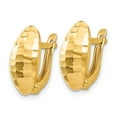 thumbnail image 2 of Leslie's 14K Polished and Hammered Hinged Post Earrings LE686 (14mm X 8mm), 2 of 3