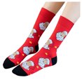 thumbnail image 1 of Chaussettes de Noël Multicolores pour Femmes Mode Mi-Tube Imprimé de Noël, 1 of 2