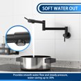 thumbnail image 2 of GOWIN Black Pot Filler Faucet Commercial Wall Mount Faucet, Double Joint Swing Arm Kitchen Folding Faucet,Sink Pot Filler Home, 2 of 8
