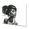thumbnail image 2 of Designart "African American Woman in Black and White V" Fashion Woman Metal Wall Decor, 2 of 5