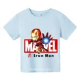 thumbnail image 3 of 2024 verano moda niños superhéroe Iron Man manga corta niño niña niños algodón camiseta verano manga corta niños camiseta superior, 3 of 5