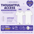 thumbnail image 2 of Special Needs Clothing Adults Popper Vest Short Sleeve Bodysuit with Crouch Snap Button, Adaptive Clothing for Adults with Special Needs, Supersoft Cotton Elastane Fabric, by Kaycey Orange, 2 of 7