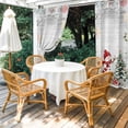 thumbnail image 4 of Outdoor Curtains for Patio Waterproof, Grey Snowman Christmas Outdoor Privacy Panels Grommet, Xmas Tree Coastal Snowflake Starfish Blackout Outside Curtains for Porch/Cabana 54"x108", 1 Panel, 4 of 8