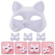 thumbnail image 5 of 4pcs máscaras de animales de la mitad de la máscara de gato pintura a mano en blanco máscara de papel de bricolaje, 5 of 6