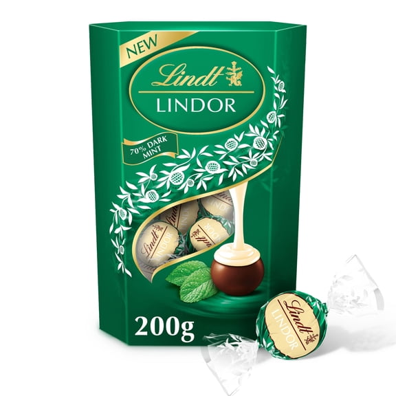 Lindt Lindor Dark Mint Chocolate Truffles 200g, Imported from Britain
