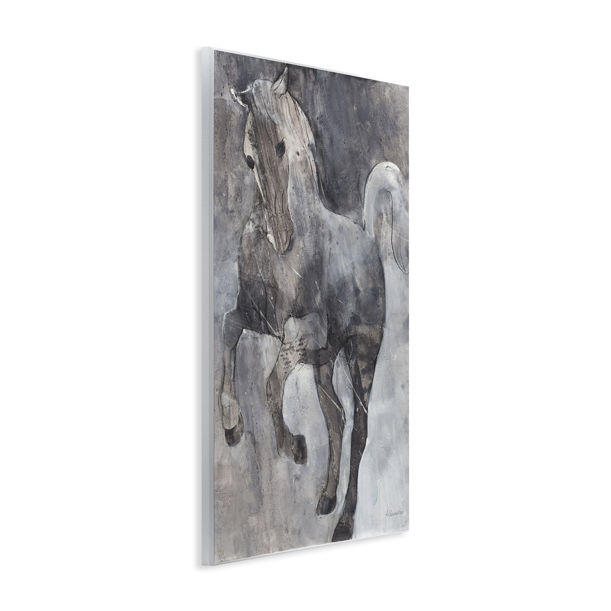 Stupell Industries Wind Dancer Stallion Animals & Insects Painting Unframed Art Print Wall Art, 13 x 19