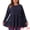Navy Blue, variant on DARING DIVA Women's Plus Babydoll Crew Neck Casual Loose Peplum Tops 3X White