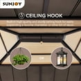 thumbnail image 5 of Sunjoy Aylin Outdoor Patio 11 ft. x 13 ft. Cedar Framed Gazebo with Brown Steel and Polycarbonate Hip Roof Hardtop, 5 of 13